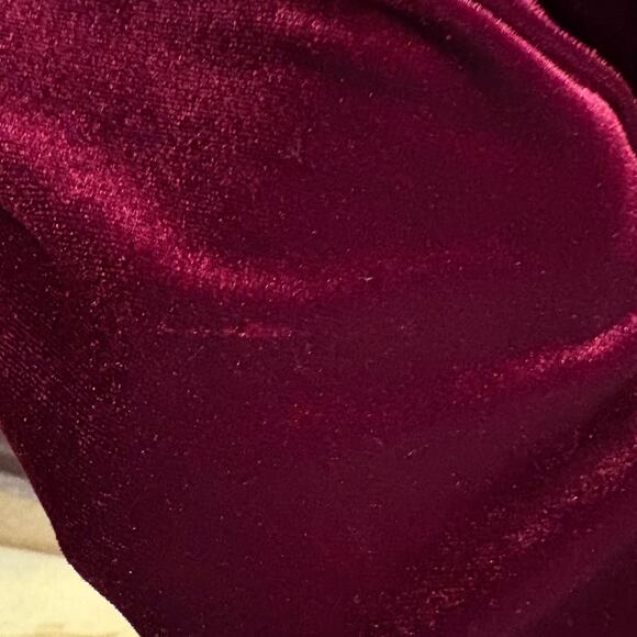 Y2K Burgundy Velvet Set – Notations Top S & Sense Pants Altered S (Let Out to L) - Picture 8 of 11